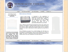 Tablet Screenshot of memorialsbyparkside.com